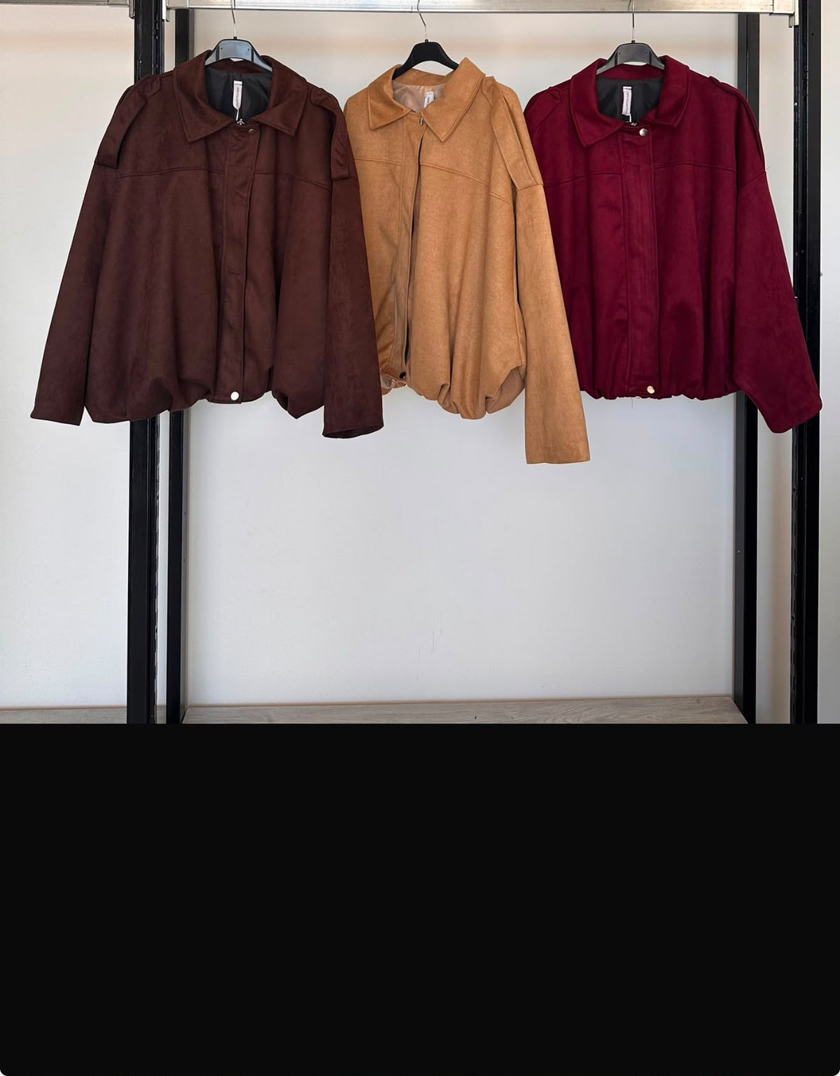 BOMBER CAMOSCIO TOP QUALITY CURVY 48/58