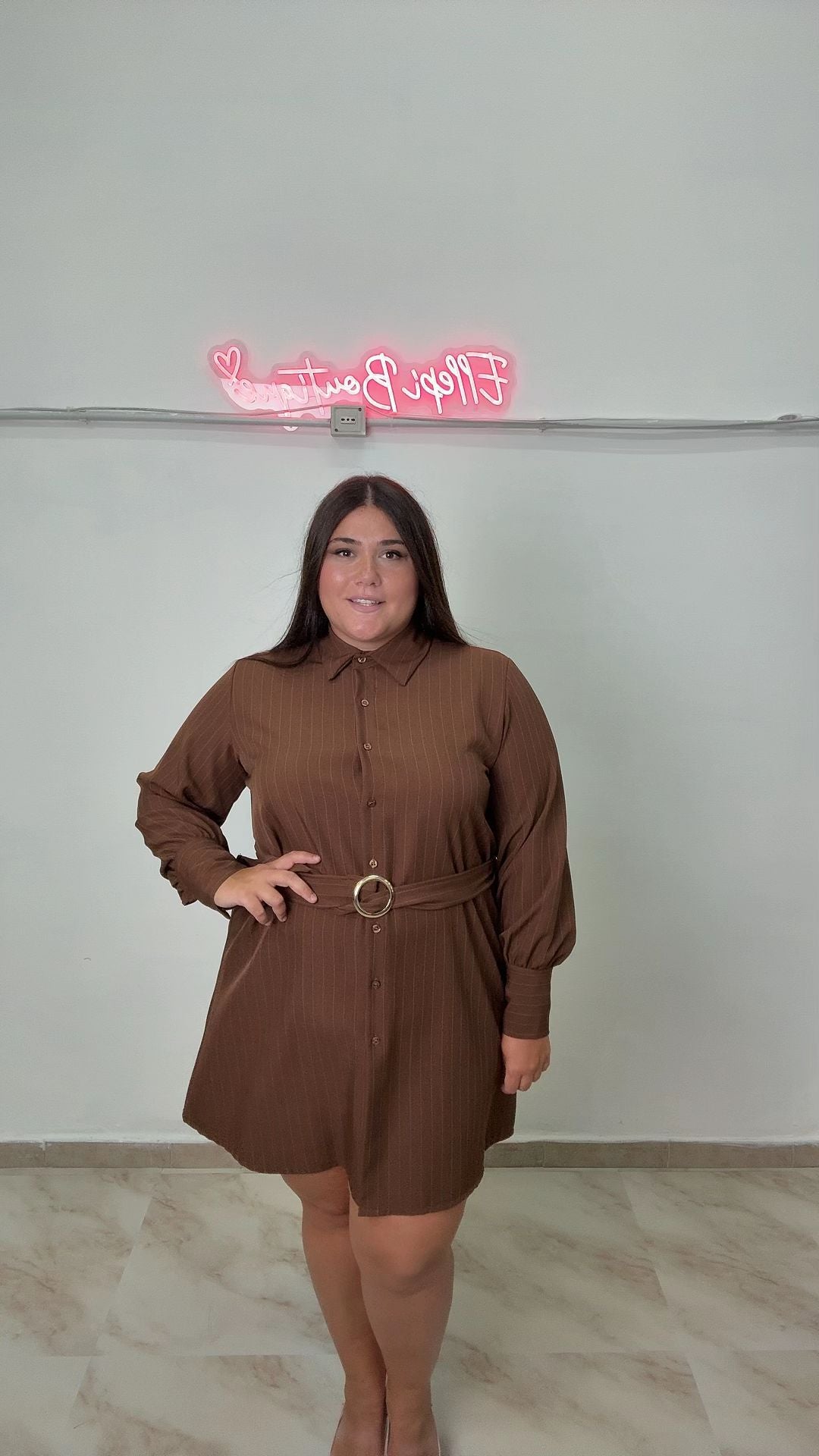 DRESS DEBBY GESSATO CURVY