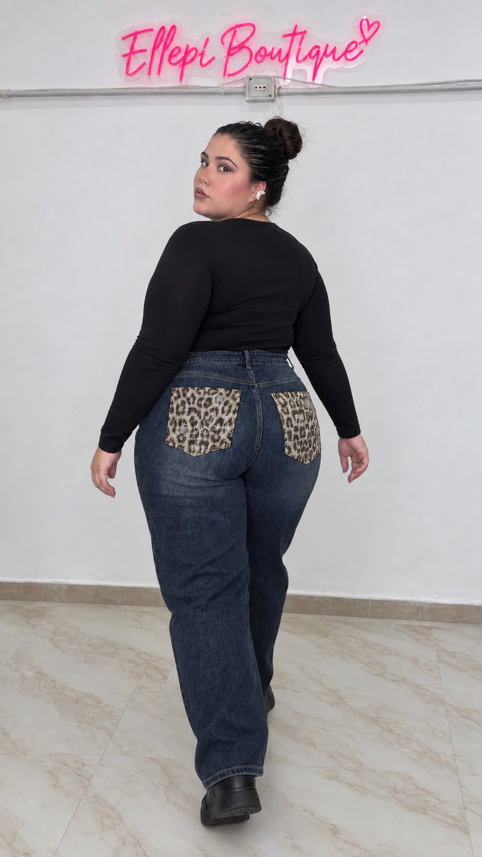JEANS TASCA MACULATA ELASTICO 42/52