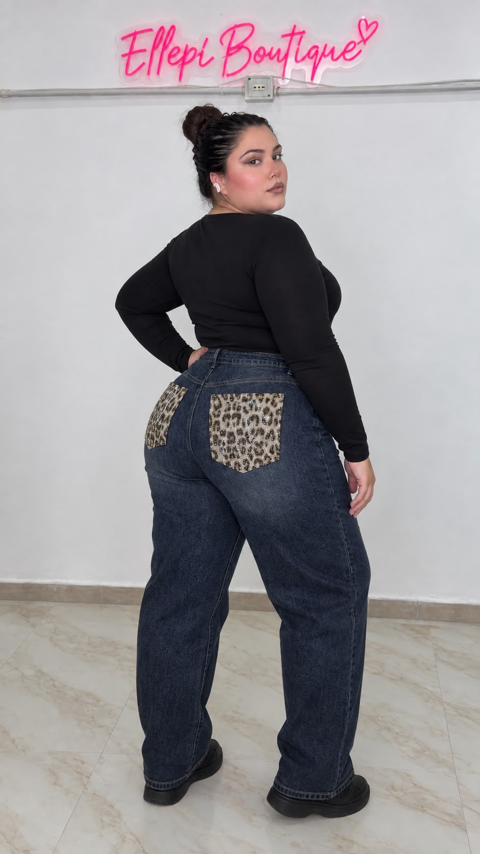 JEANS TASCA MACULATA ELASTICO 42/52