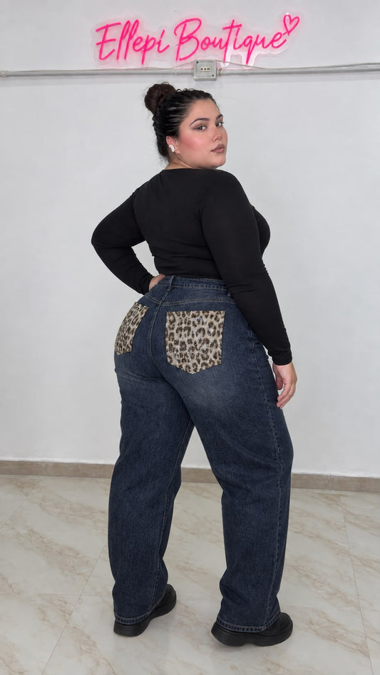 JEANS TASCA MACULATA ELASTICO 42/52