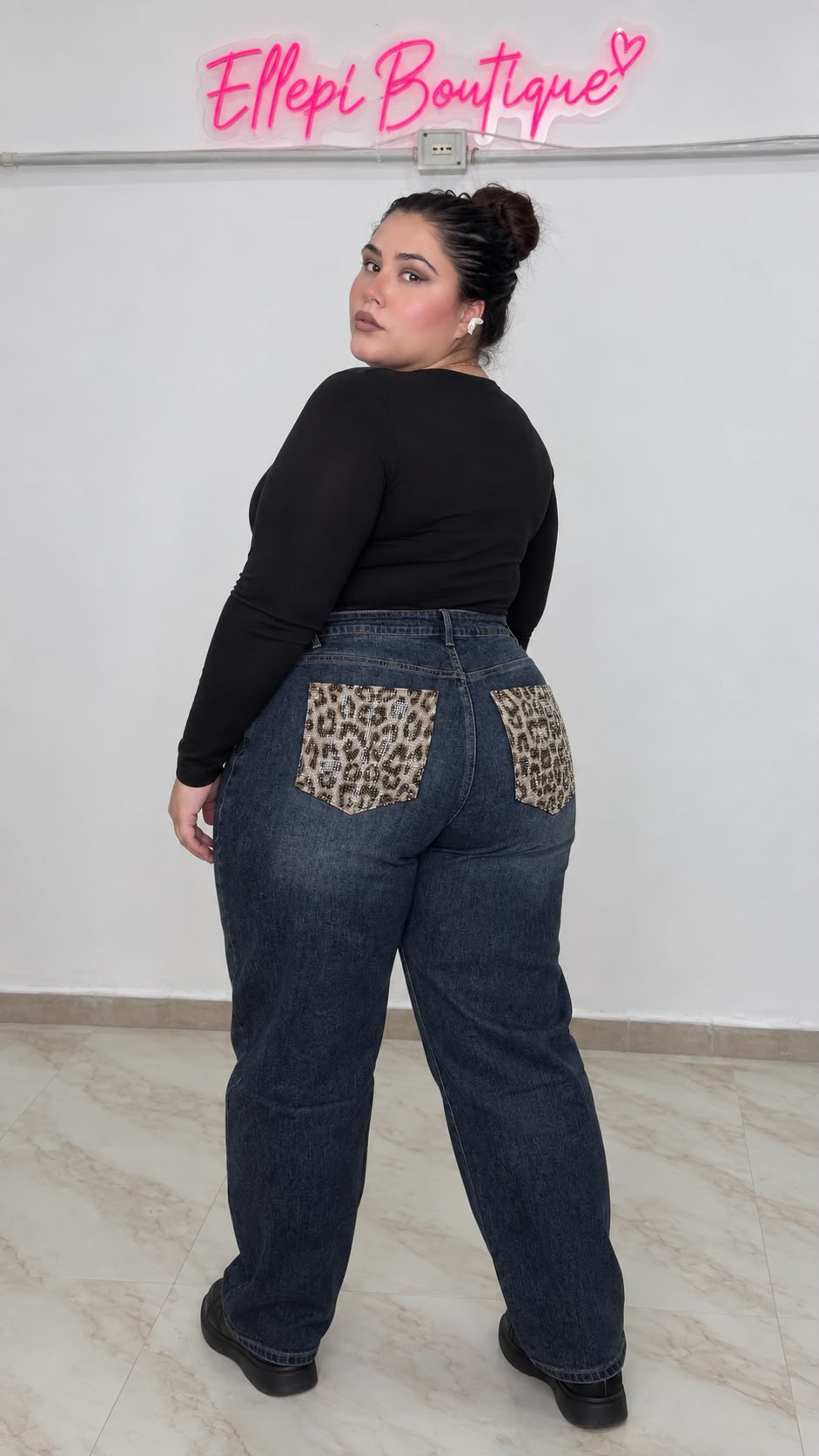 JEANS TASCA MACULATA ELASTICO 42/52