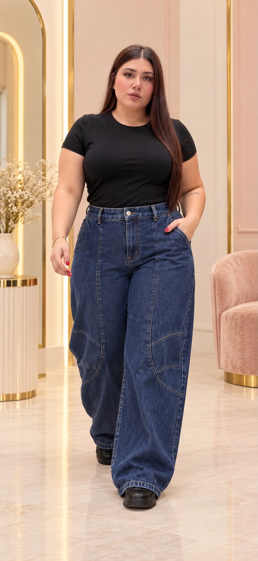 JEANS 002 CURVY TG UNICA