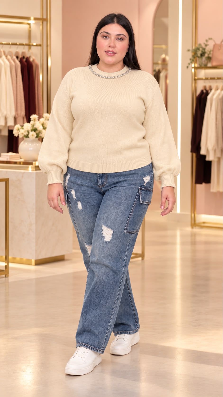 MAGLIONE COLLANA PREZIOSA SLIM/CURVY
